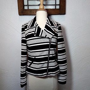 Bagatelle Striped Moto Jacket NWT size S